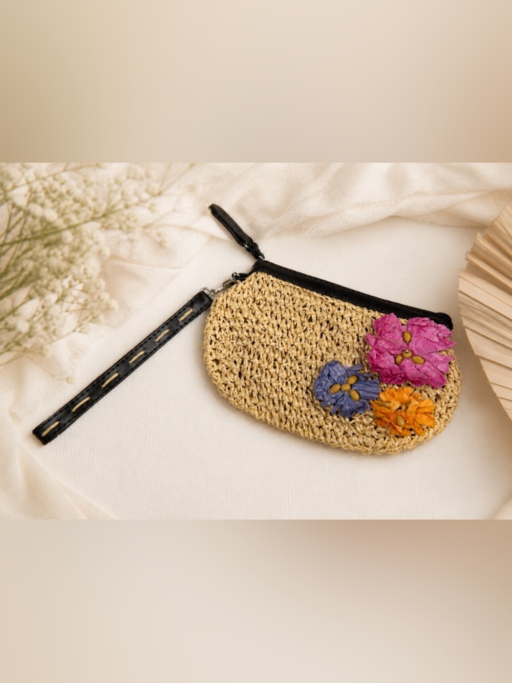 New York & Company Floral Wristlet Clutch Y2K Vintage Wrist Bag